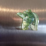 Green sparkle unicorn head magnet