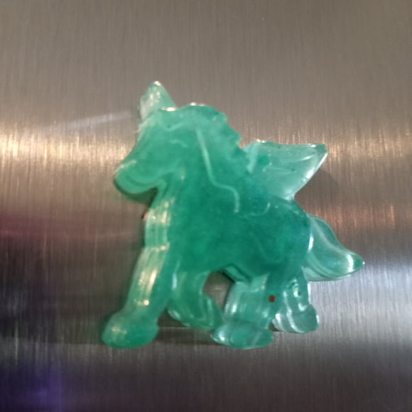 Teal Pegasus unicorn magnet