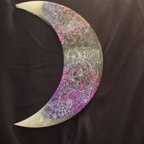 Moon rose glow in the dark desk tile