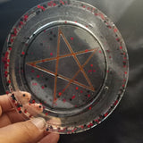 Red and Black Pentacle Offering Dish