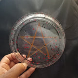 Red and Black Pentacle Offering Dish