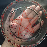 Red and Black Pentacle Offering Dish