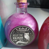 Holiday swirling  potion bottles