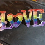 Love standing sign