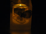 Flower battery operated candle holder