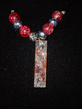 Dazzling red sparkle necklace