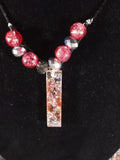 Dazzling red sparkle necklace