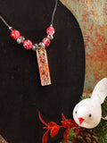 Dazzling red sparkle necklace